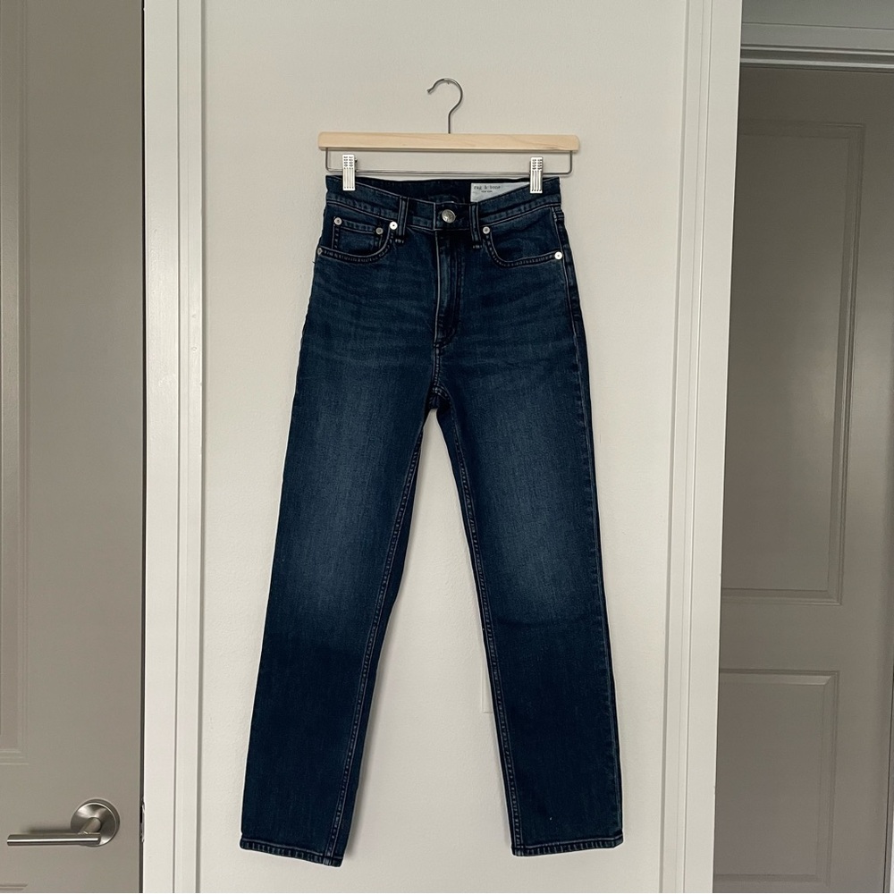 RAG & BONE • wren high rise ankle slim jeans in in ella